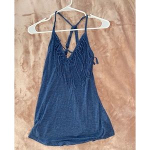 Halter Fringe Tank Top